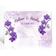 Livre d'or personnalisé Orchidées parme violet